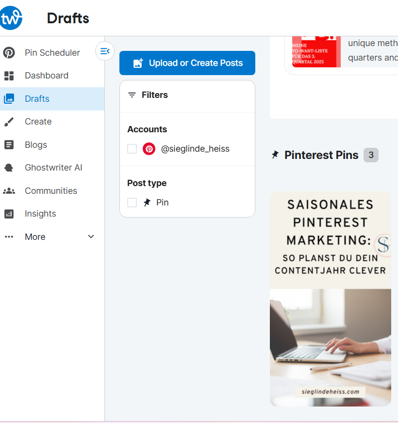 Pinterest Pins mit Tailwind SmartSchedule effizient planen